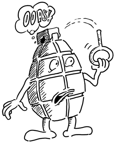 Training Grenade  Coloring Page